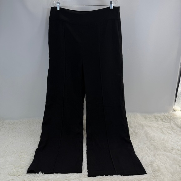 PrettyLittleThing Plus Wide Leg Black High Waist Dress Pants Size Twelve NWT NEW - Picture 1 of 10